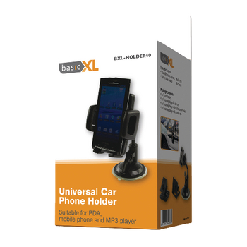 BXL-HOLDER40 Universeel smartphonehouder auto zwart Verpakking foto